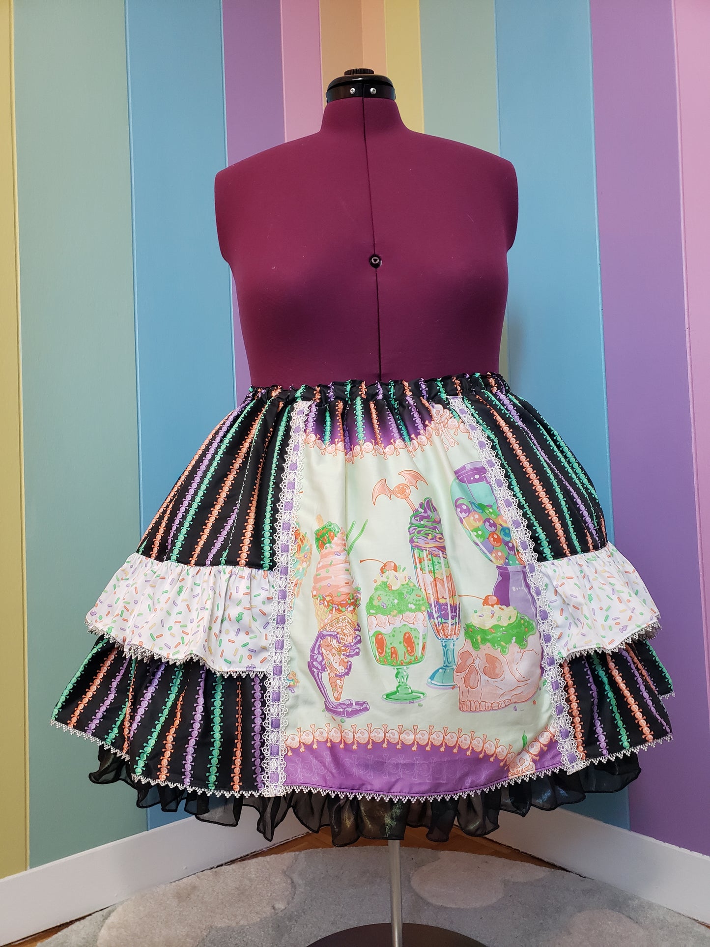 Ossuary Pop Shoppe Skirt Halloween