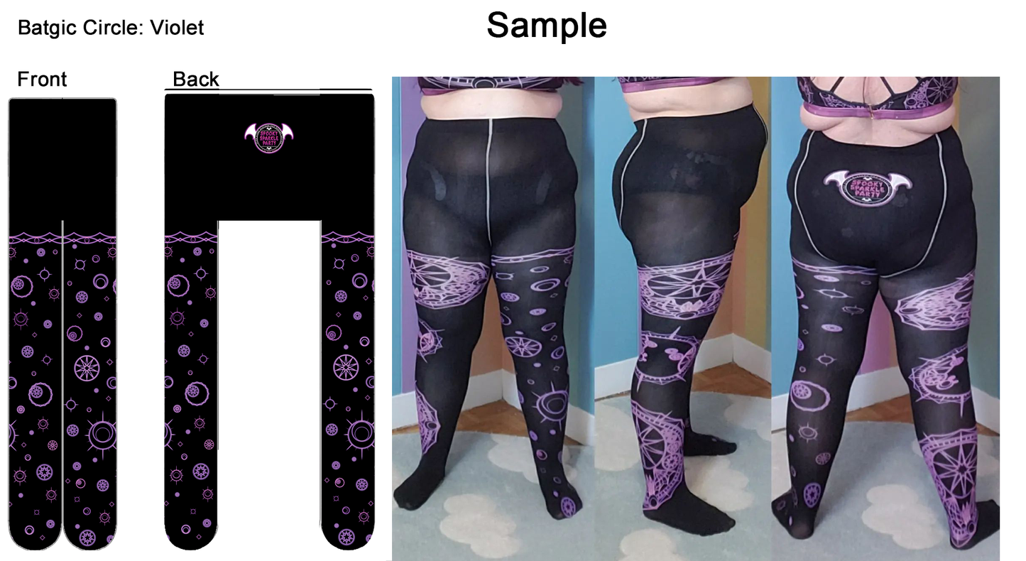 Pre-order Tights: Batgic Circle Violet