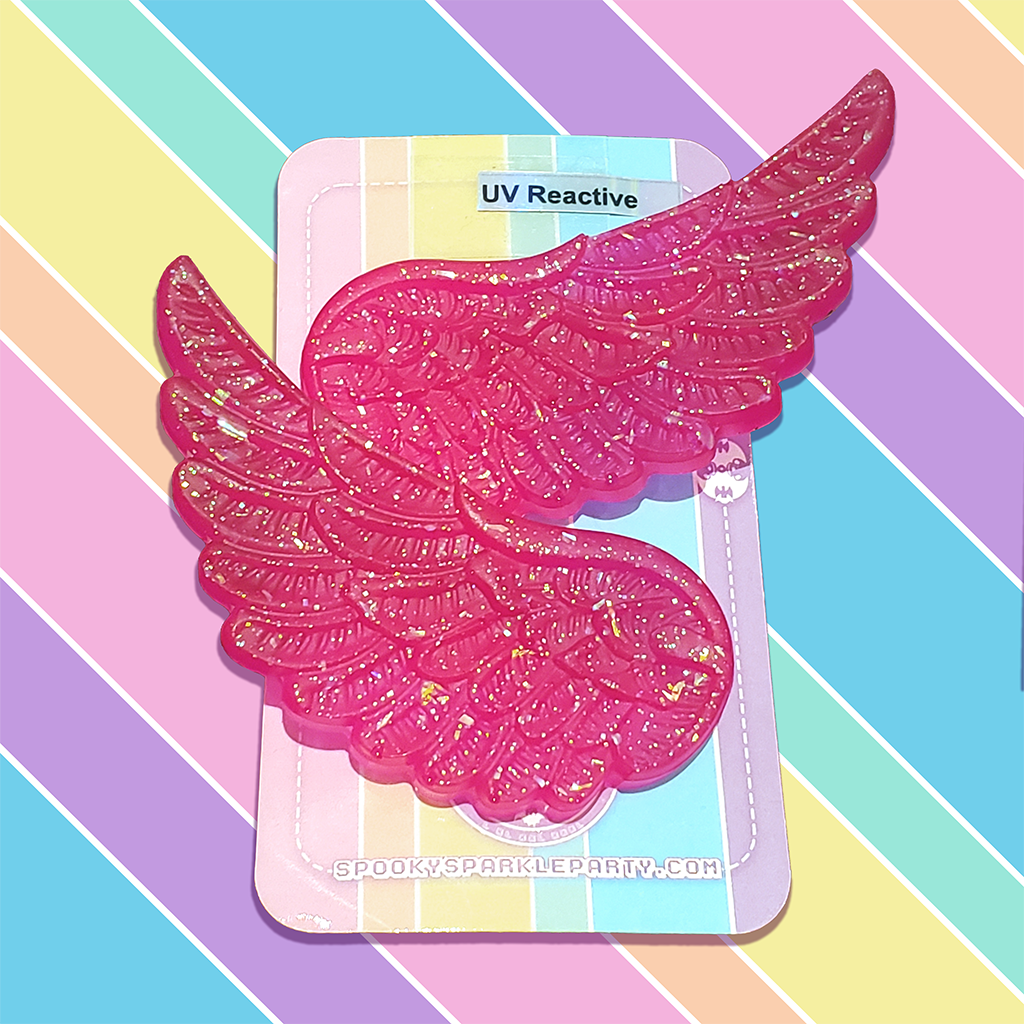 UV Red Wing Clips large