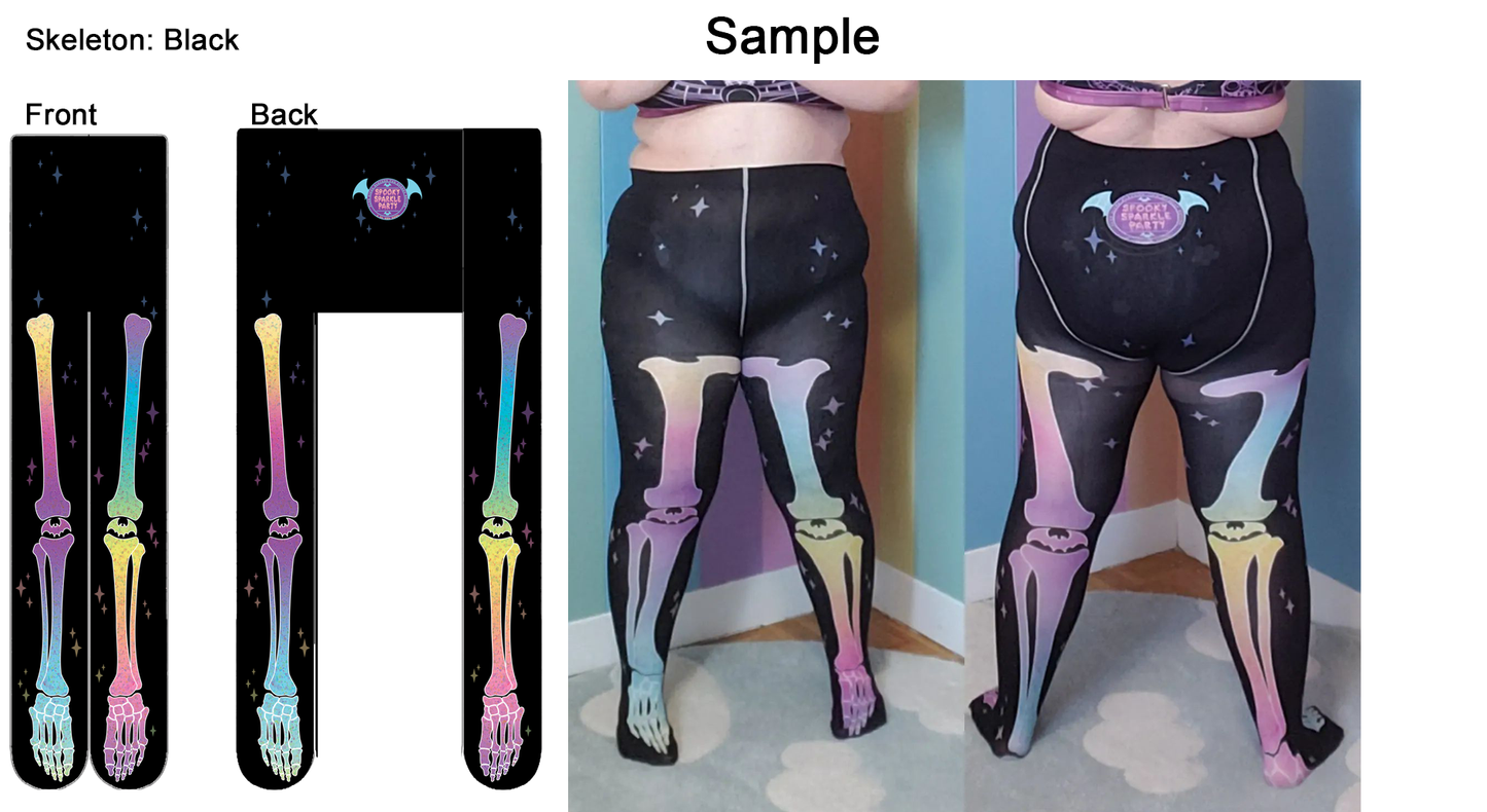 Pre-order Tights: Skeleton Black