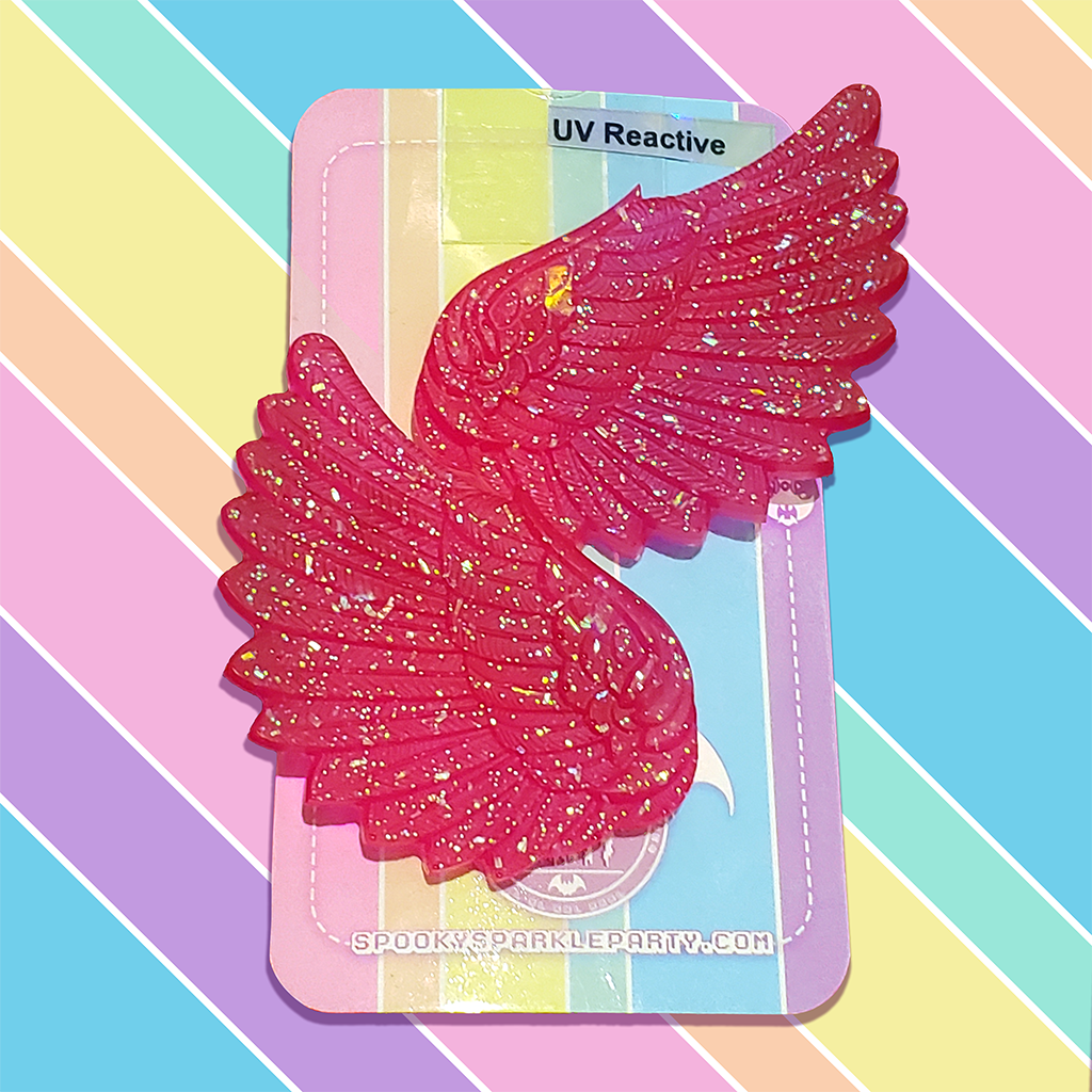 UV Red Wing Clips small