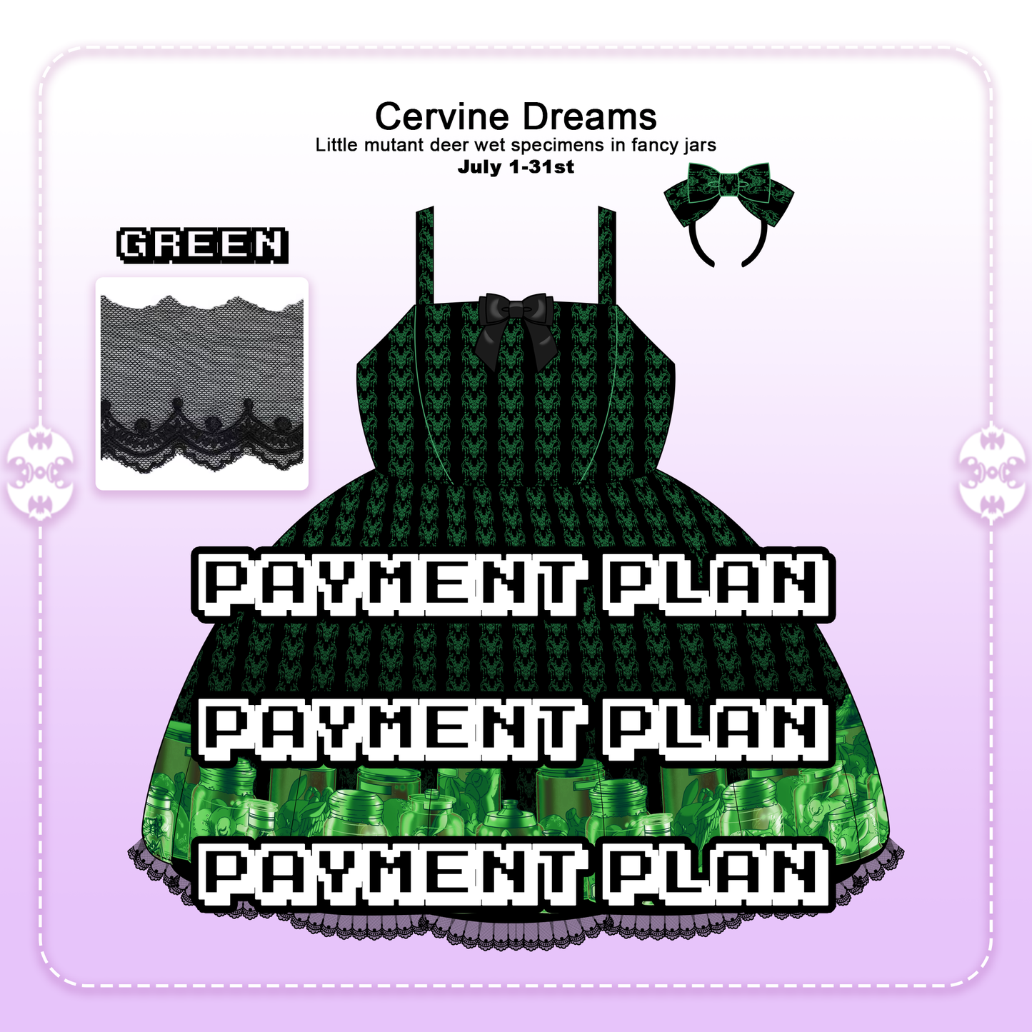 Payment Plan for Cervine Dreams JSK Green Heather Sowder