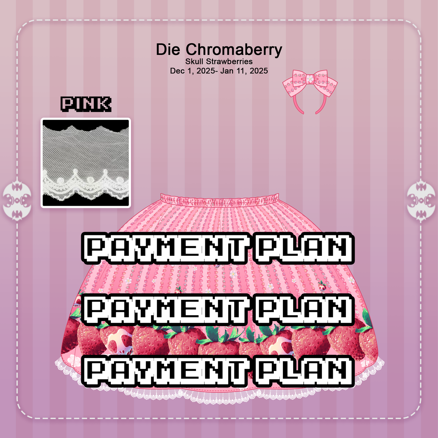 Payment Plan for SKIRT Die Chromaberry Pink