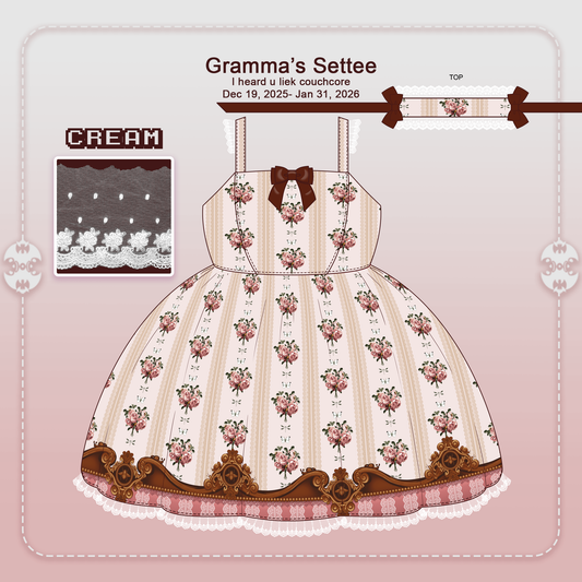 Pre-order Gramma's Settee JSK Cream