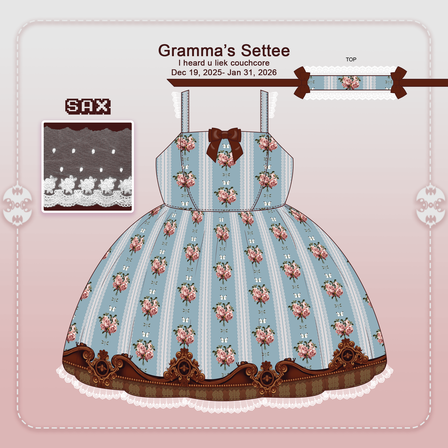 Pre-order Gramma's Settee JSK Sax