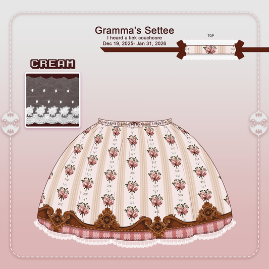 Pre-order SKIRT Gramma's Settee Cream