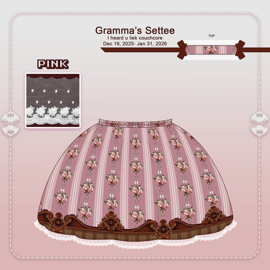 Pre-order SKIRT Gramma's Settee Pink