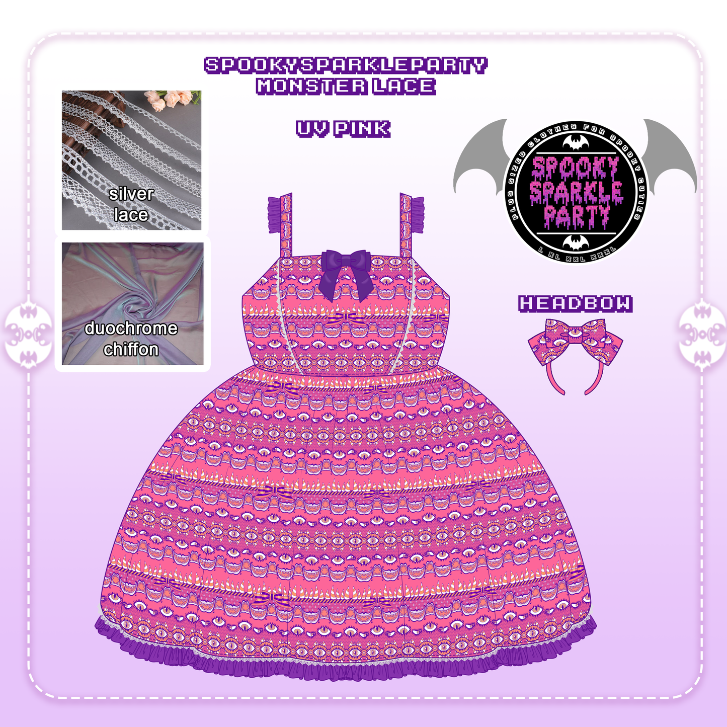 Monster Lace UV Pink JSK Size 3