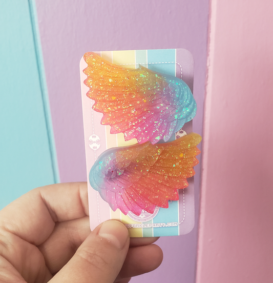 Rainbow Wing Clips small