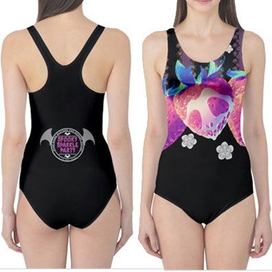 Die Chromaberry Black One Piece Swimsuit up to 5XL